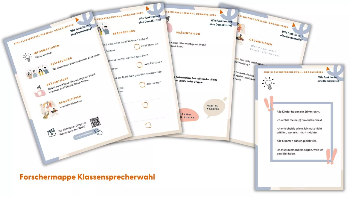Bild in der Beschreibung des Unterrichtsmaterials Wir organisieren eine Klassensprecher-Wahl Klasse 1 und 2 von Lehrerglück #1