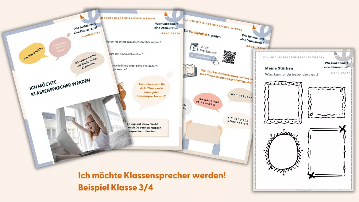 Bild in der Beschreibung des Unterrichtsmaterials Materialpaket Klassensprecherwahl Klassen 1-6 von Lehrerglück #2