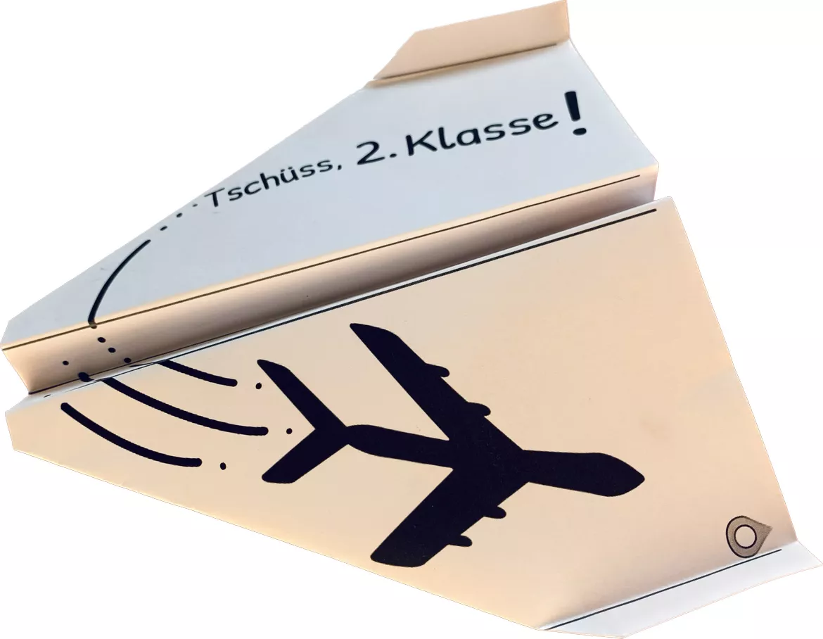 Bild in der Beschreibung des Unterrichtsmaterials ✈️ Papierflieger zum Abschied der 2. Klasse von GRETAisland #1