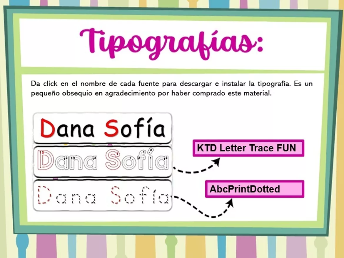 Bild in der Beschreibung des Unterrichtsmaterials Pizarrón de mi nombre. Preescolar. von Miss Lizzy #2