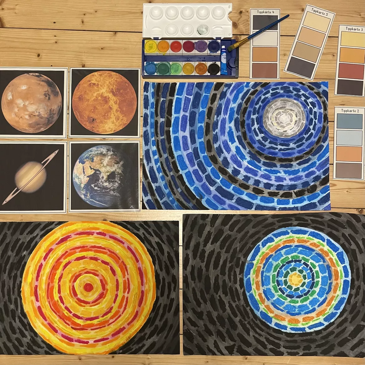 Bild in der Beschreibung des Unterrichtsmaterials Abstrakte Kunst in der Grundschule, Kunstprojekt zu Alma Thomas von Kreativ-Schwestern #1