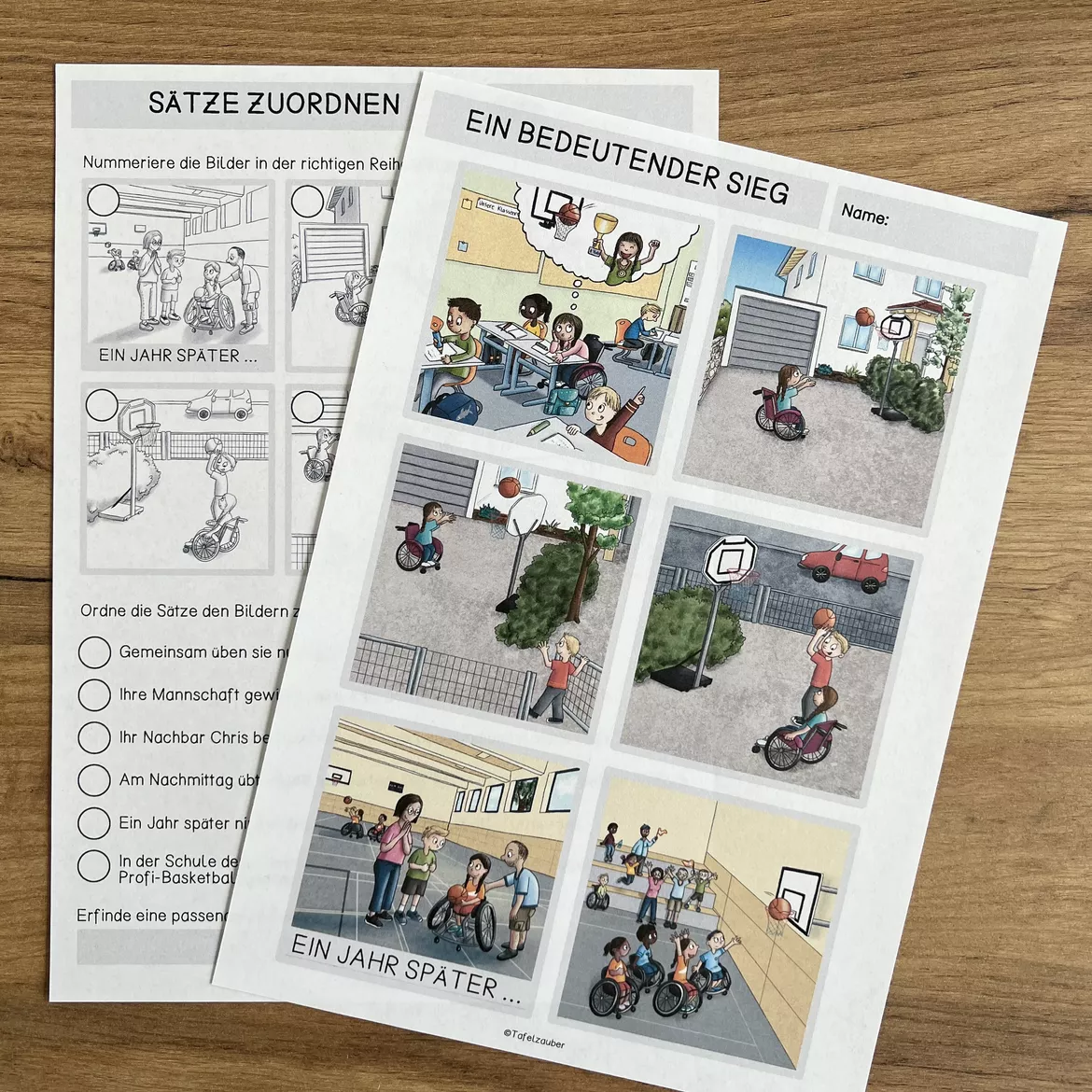 Bild in der Beschreibung des Unterrichtsmaterials Bildgeschichten Arbeitsheft (+ Schularbeiten-Vorlage) von Tafelzauber #1