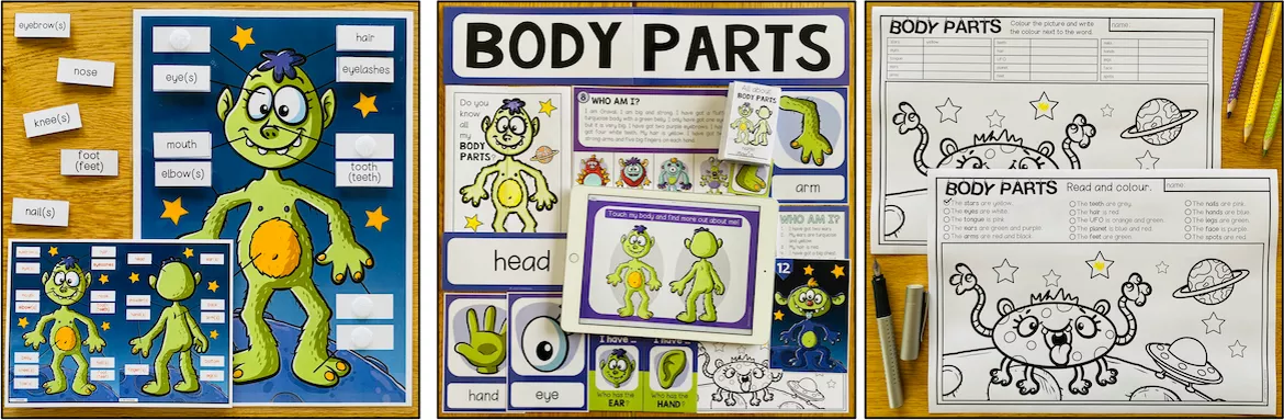 Bild in der Beschreibung des Unterrichtsmaterials BODY PARTS - Materialpaket von Unterrichtmitspass #1