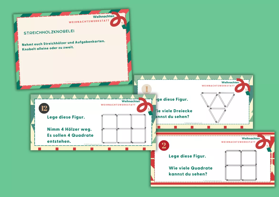 Bild in der Beschreibung des Unterrichtsmaterials Die etwas andere Weihnachtswerkstatt (Klasse 3 und 4) von Lehrerglück #3