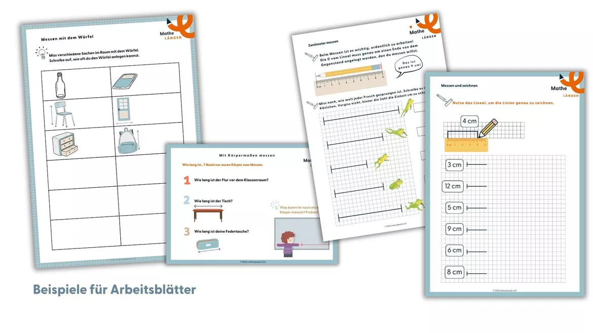 Bild in der Beschreibung des Unterrichtsmaterials Unterrichtseinheit LÄNGEN (Klasse 1 und 2) von Lehrerglück #3