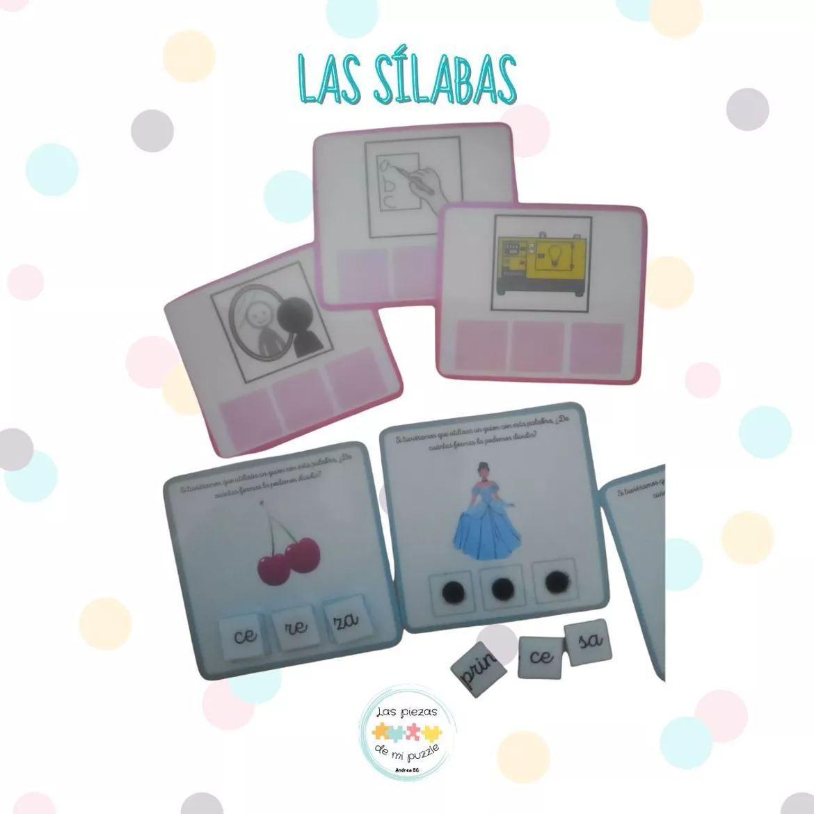Bild in der Beschreibung des Unterrichtsmaterials TARJETAS DE DIVISIÓN SILÁBICA von Andrea Buenaga - @laspiezasdemipuzzle #2