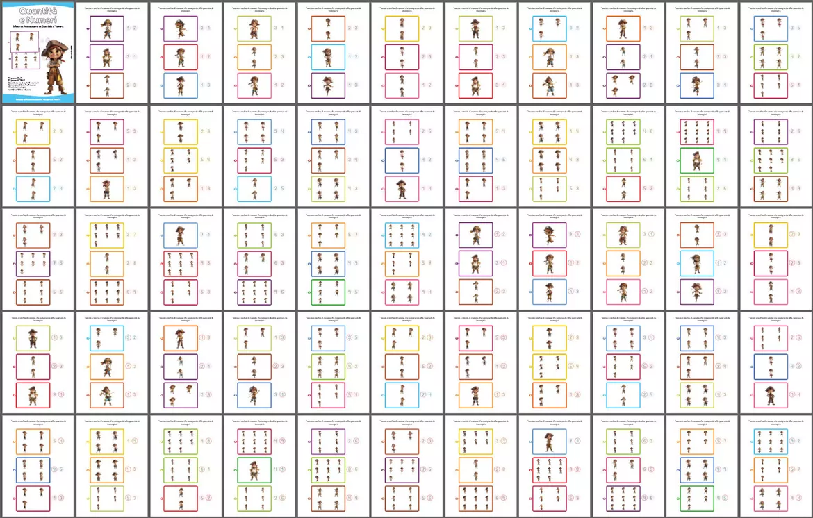 Bild in der Beschreibung des Unterrichtsmaterials Quantità e Numeri PIRATI Vol. 2 von Lola Pirindola #1