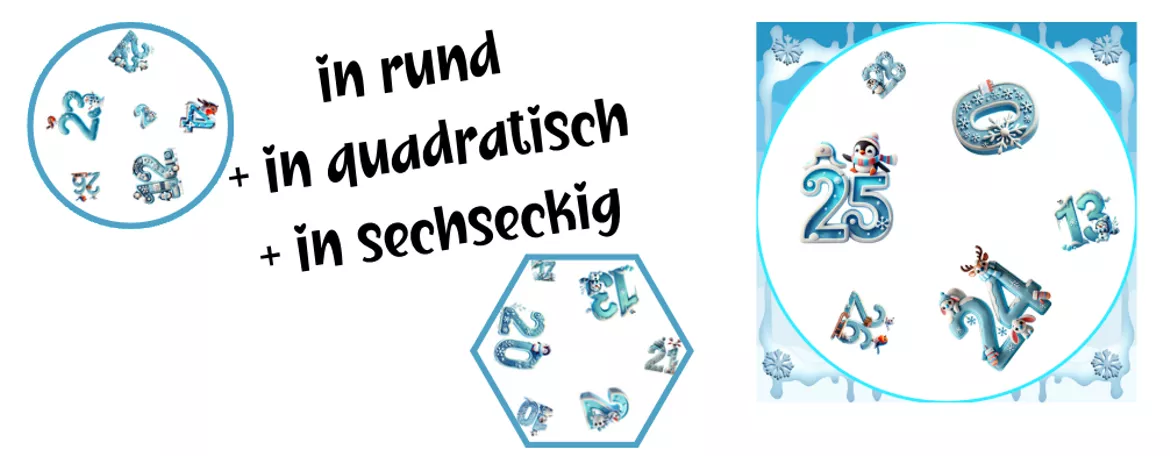 Bild in der Beschreibung des Unterrichtsmaterials Winter: Finde den Zwilling – Zahlen und Zahlwörter bis 30 spielerisch lernen von Lernfitness #2