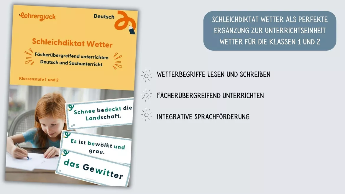 Bild in der Beschreibung des Unterrichtsmaterials Materialpaket Wetter Grundschule (Klasse 1-4) von Lehrerglück #2