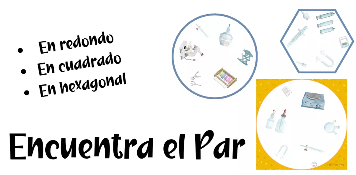 Bild in der Beschreibung des Unterrichtsmaterials Encuentra el Par | Material de Laboratorio 2 Juego de Correspondencias von Lernfitness #4