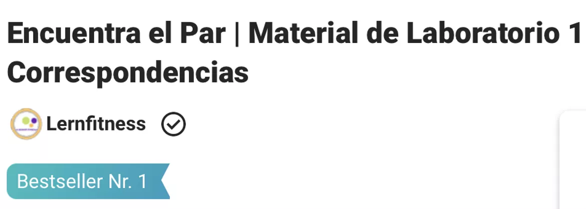 Bild in der Beschreibung des Unterrichtsmaterials Encuentra el Par | Material de Laboratorio 2 Juego de Correspondencias von Lernfitness #1