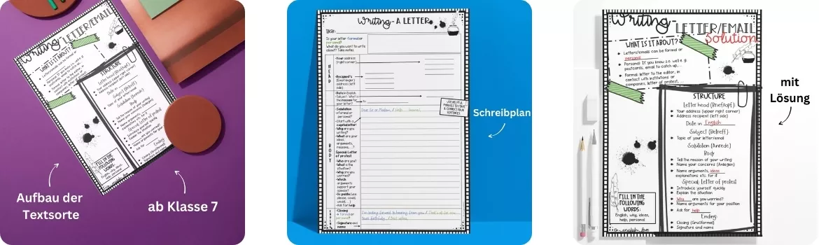 Bild in der Beschreibung des Unterrichtsmaterials Writing-Workshop: How to write a letter or an email in English von englishlove #1