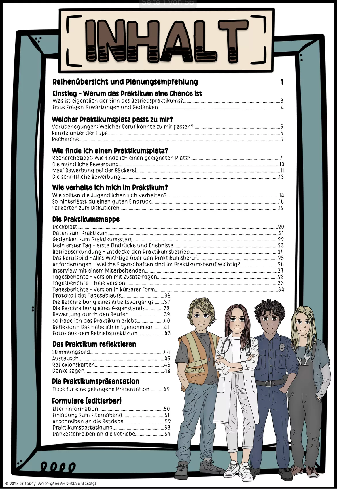 Bild in der Beschreibung des Unterrichtsmaterials Praktikum Betriebspraktikum Schülerpraktikum XXL-Paket Klasse 8,9 von Sir Tobey - Ethik mit Klasse und alles zum Schulstart #1