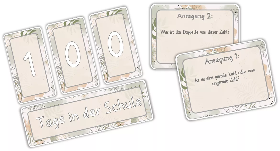 Bild in der Beschreibung des Unterrichtsmaterials 100 Tage Schule - Zahl des Tages von Kreadura #1