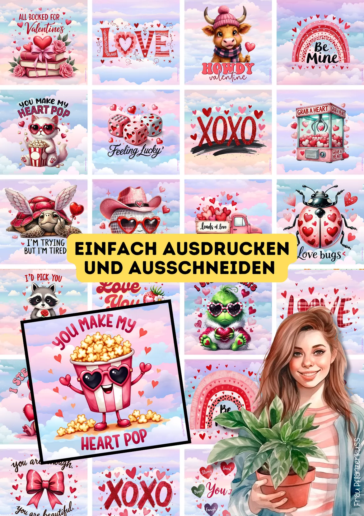Bild in der Beschreibung des Unterrichtsmaterials English Quotes Kärtchen mit Sprüchen zum Valentinstag von Frau Pflanzenkuss #1