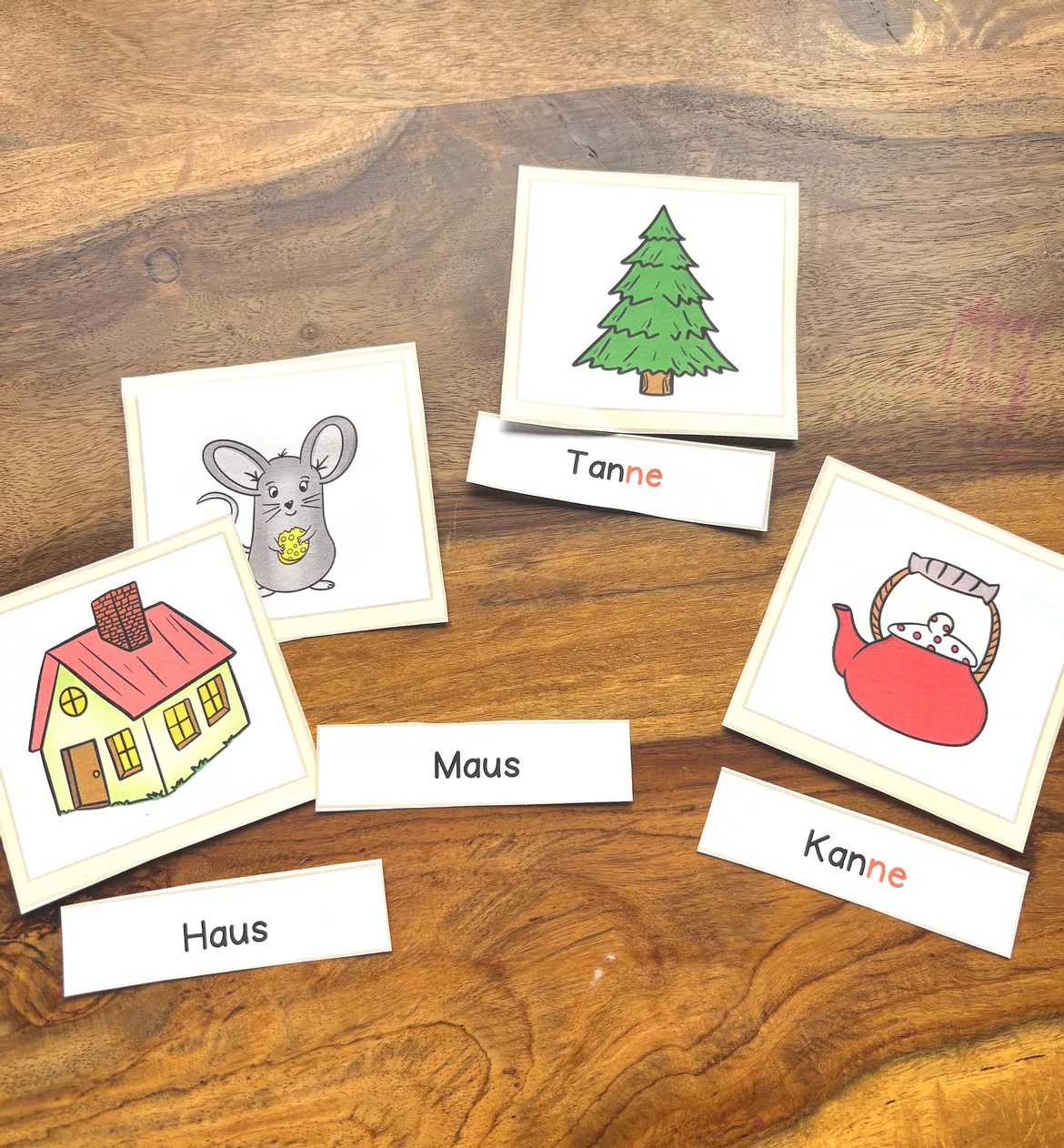 Reimwörter Bildkarten Wortkarten Druckschrift Deutsch Klasse 1, DaZ ...