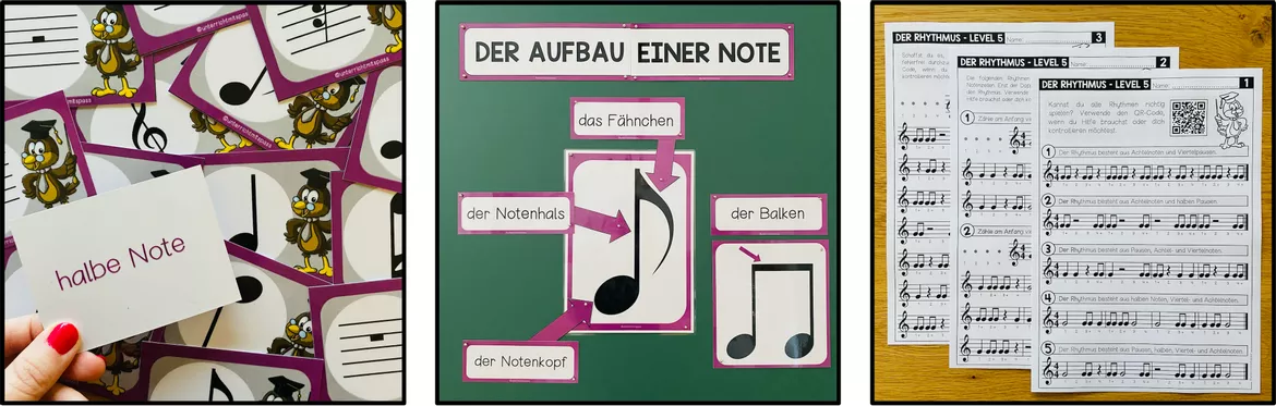 Bild in der Beschreibung des Unterrichtsmaterials NOTENLEHRE - Sparpaket (4.-5. Schulstufe) von Unterrichtmitspass #1