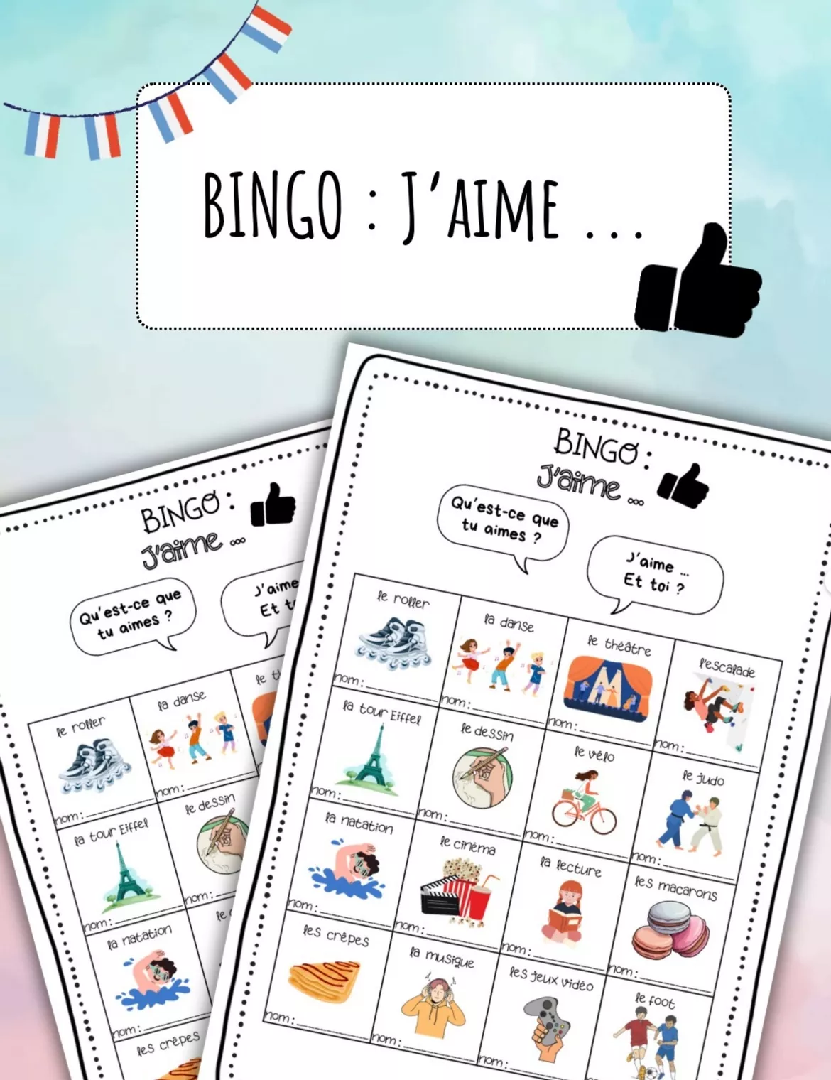 Bild in der Beschreibung des Unterrichtsmaterials BINGO - Mon week-end von MmeGra #5