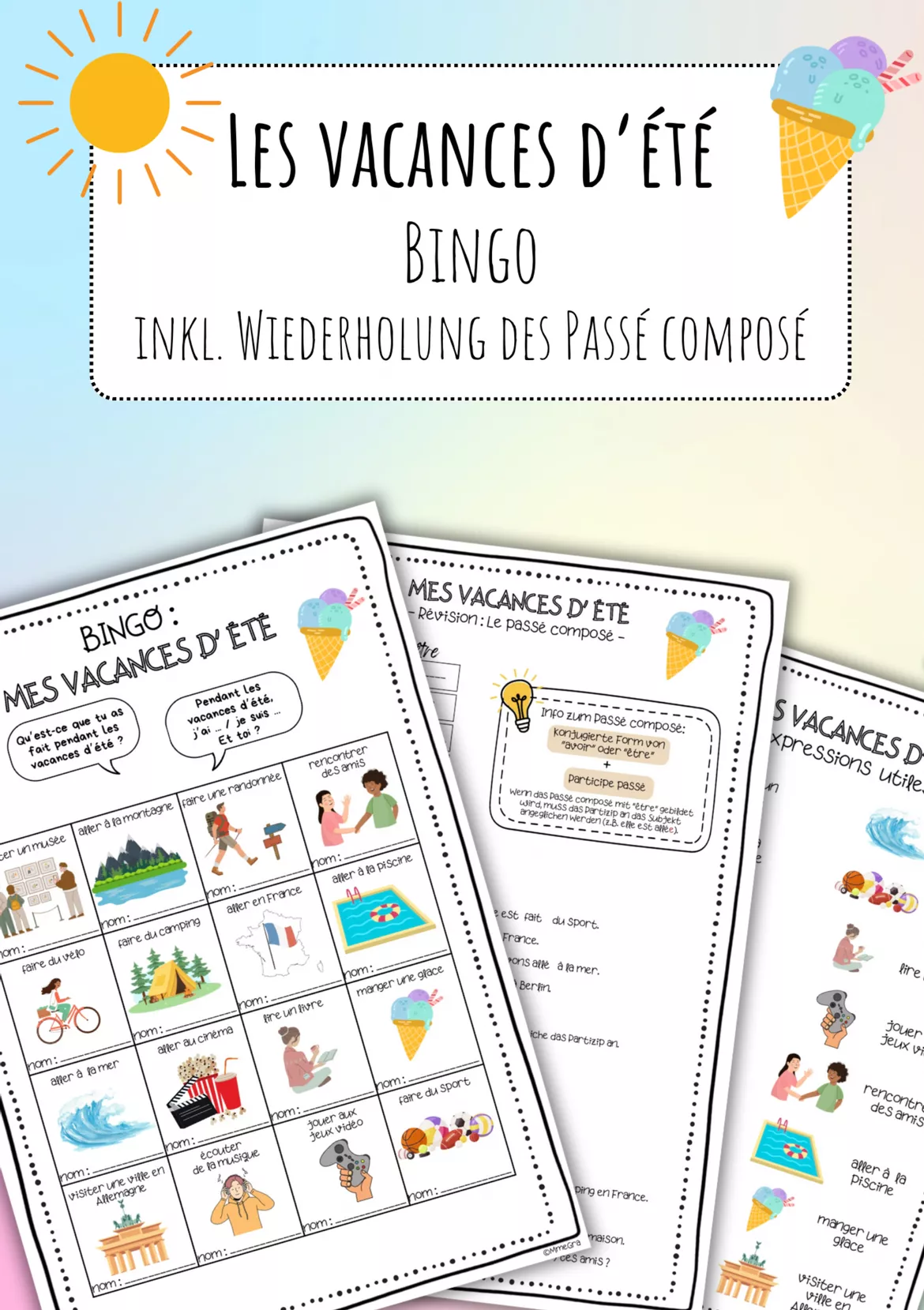 Bild in der Beschreibung des Unterrichtsmaterials BINGO - Mon week-end von MmeGra #4