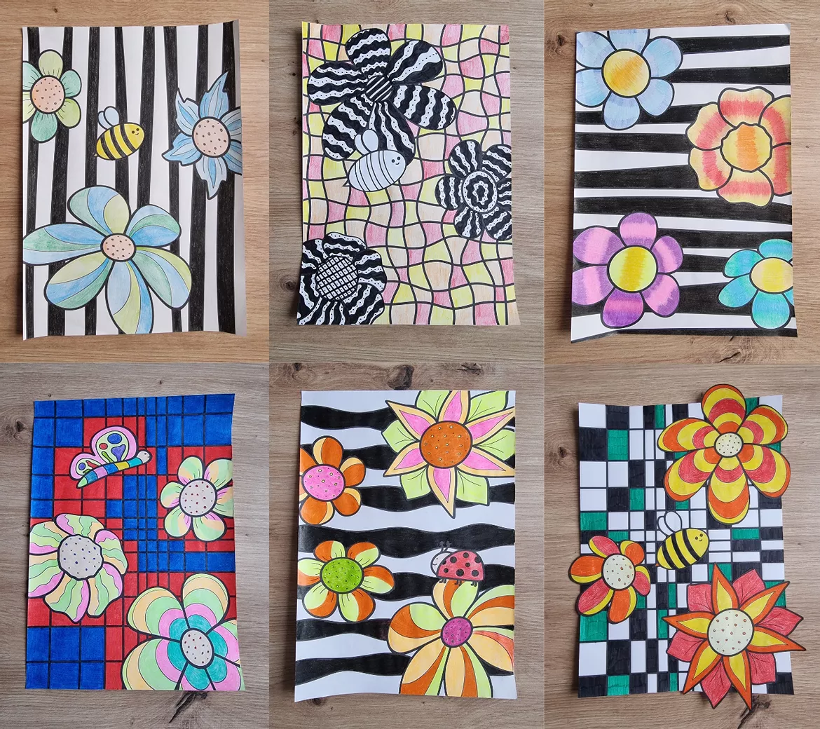 Bild in der Beschreibung des Unterrichtsmaterials Kreativprojekt Blumenbilder, Malvorlagen, Kunstunterricht, Klasse 1, 2, 3, 4 von Frau Zauberfuchs #1