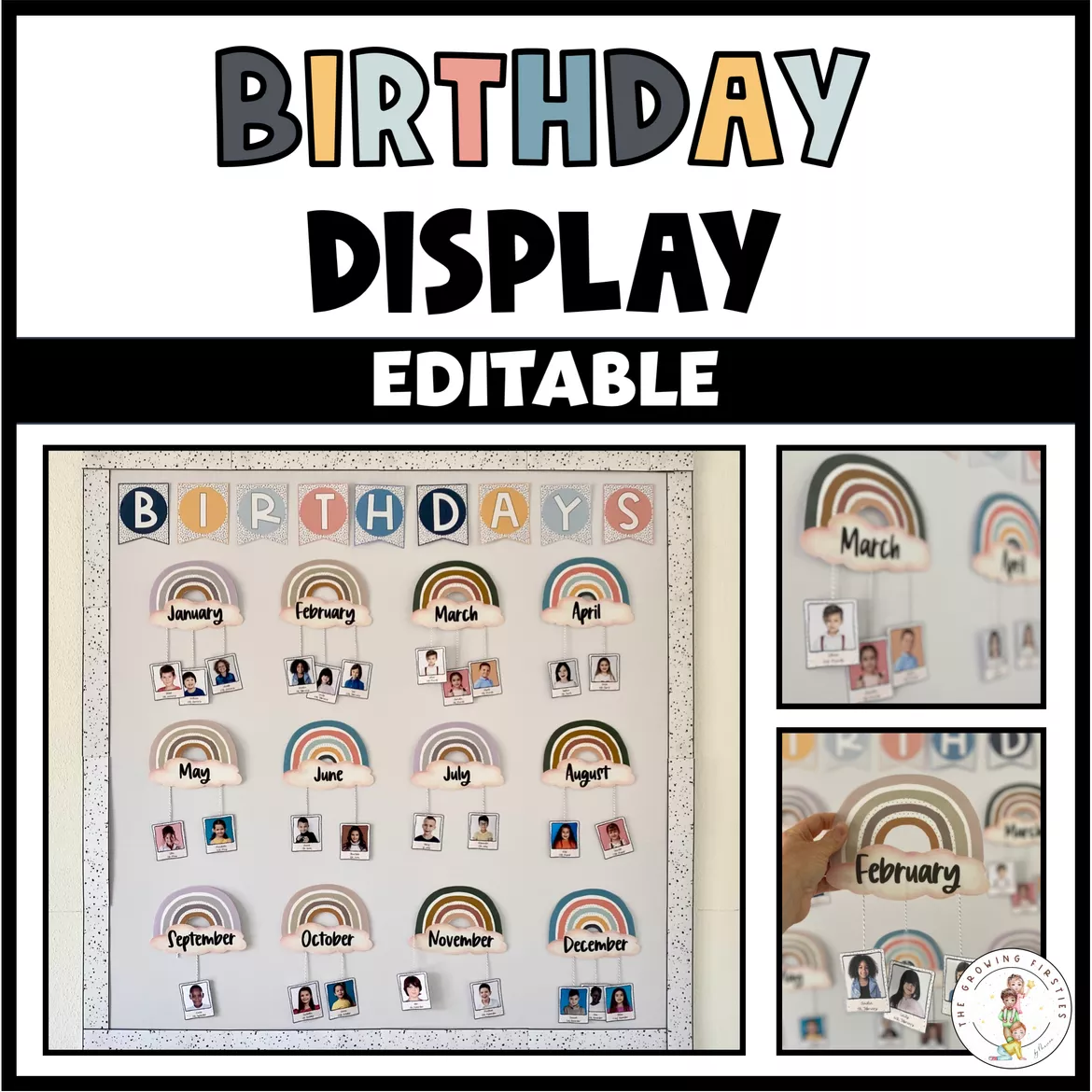Bild in der Beschreibung des Unterrichtsmaterials Birthday calendar display von The Growing Firsties #1