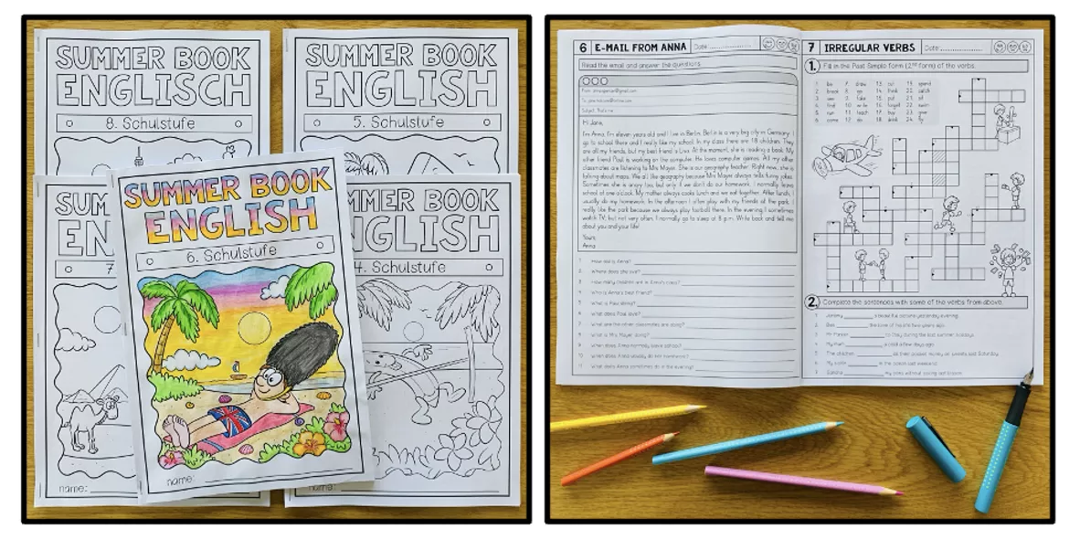 Bild in der Beschreibung des Unterrichtsmaterials FERIENHEFTE (Deutsch, Englisch, Mathe) 4.-8. Schulstufe - SPARPAKET von Unterrichtmitspass #2
