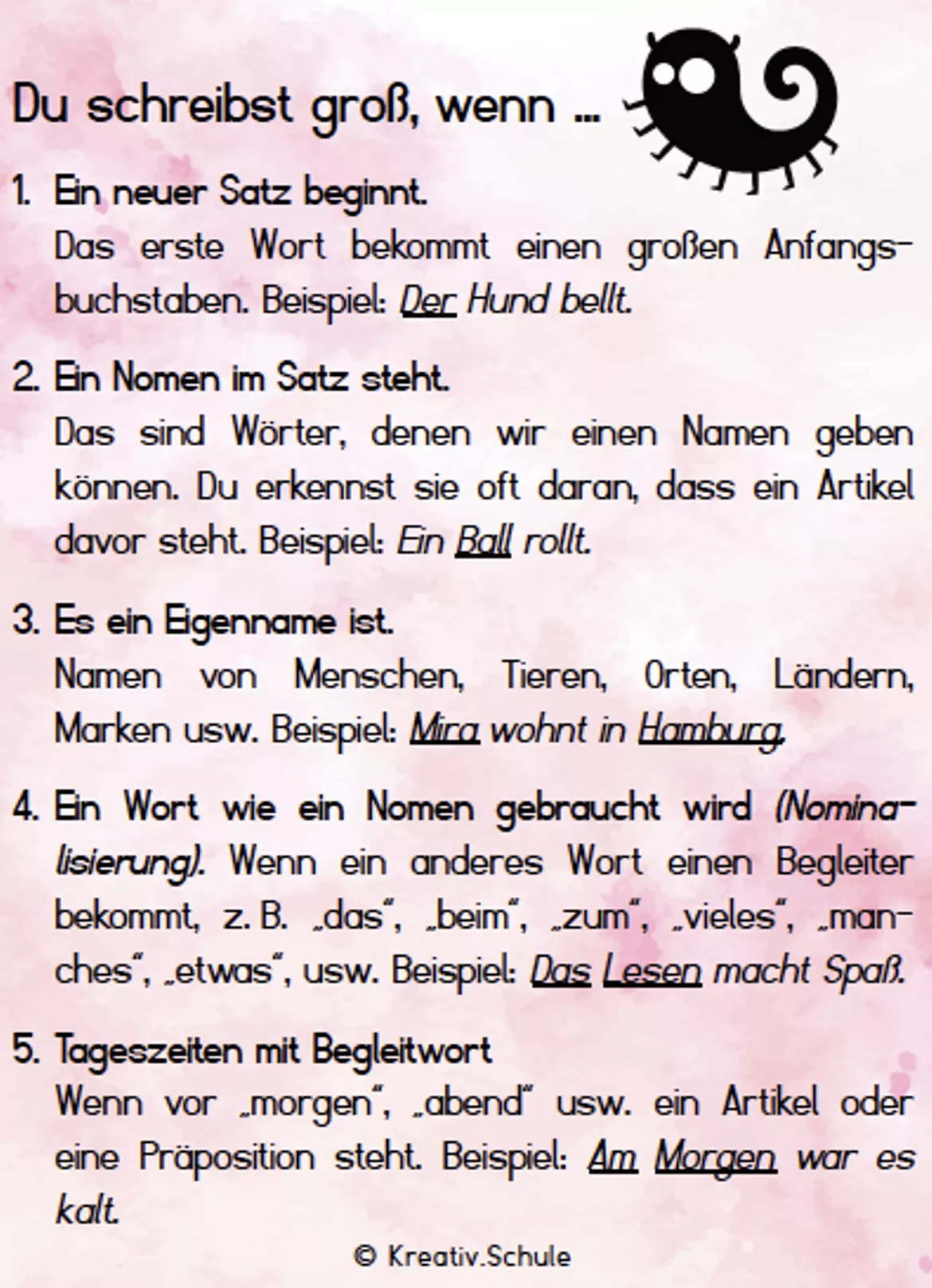 Bild in der Beschreibung des Unterrichtsmaterials Groß oder klein? Warum das nicht nur eine Rechtschreibfrage ist. von https://kreativ.schule #2