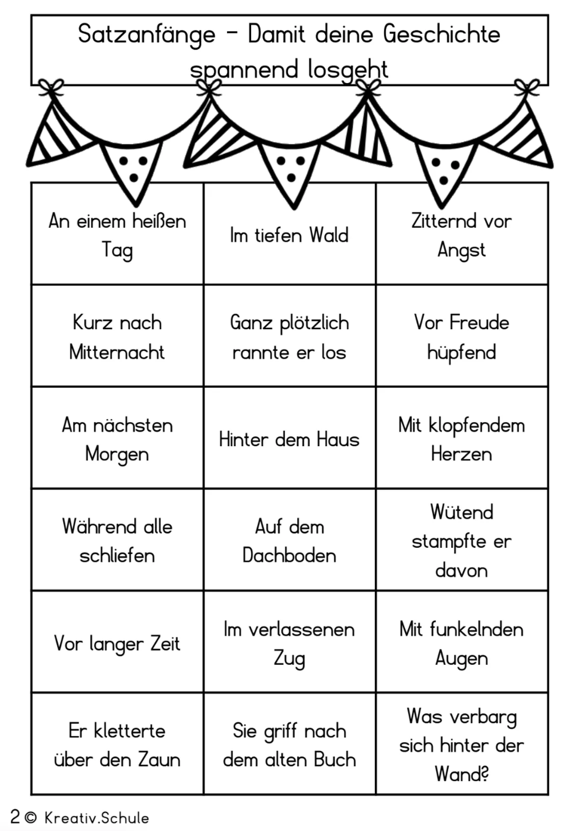 Bild in der Beschreibung des Unterrichtsmaterials Geschichten schreiben ab Klasse 5 von https://kreativ.schule #2