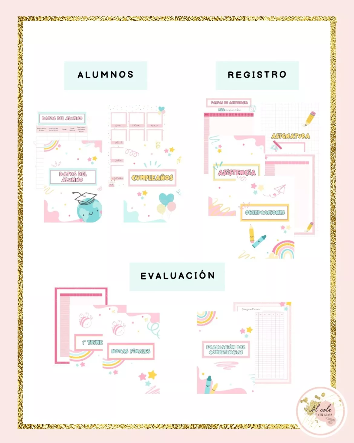 Bild in der Beschreibung des Unterrichtsmaterials Cuaderno para profesores - Diseño en tonos pastel von alcoleconsilvia #4