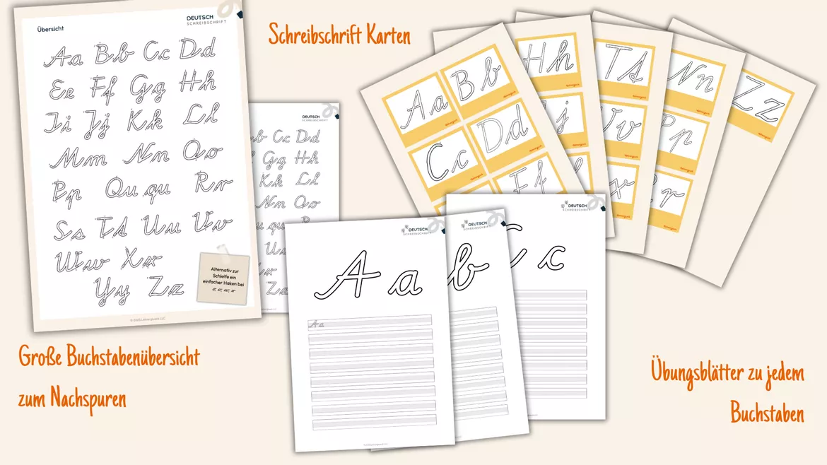 Bild in der Beschreibung des Unterrichtsmaterials Alles zur Schreibschrift (Schulausgangsschrift SAS) von Lehrerglück #3