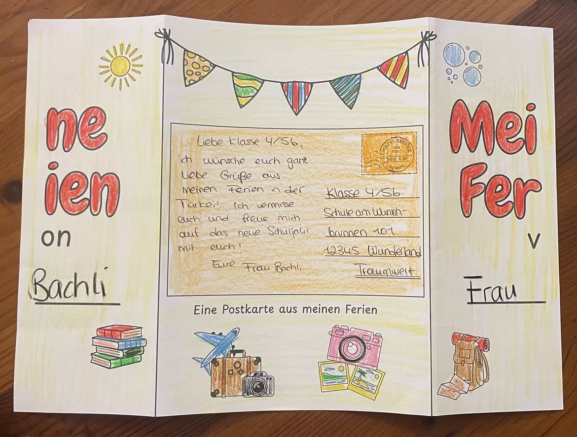 Bild in der Beschreibung des Unterrichtsmaterials Meine Ferien Mini Lapbook von Fr.Bachli #1
