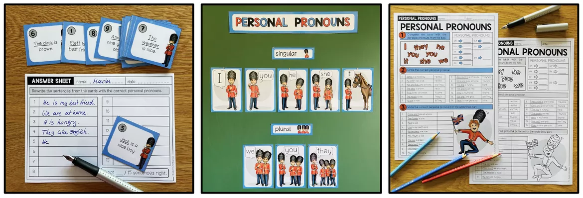 Bild in der Beschreibung des Unterrichtsmaterials PERSONAL PRONOUNS - Materialpaket von Unterrichtmitspass #1
