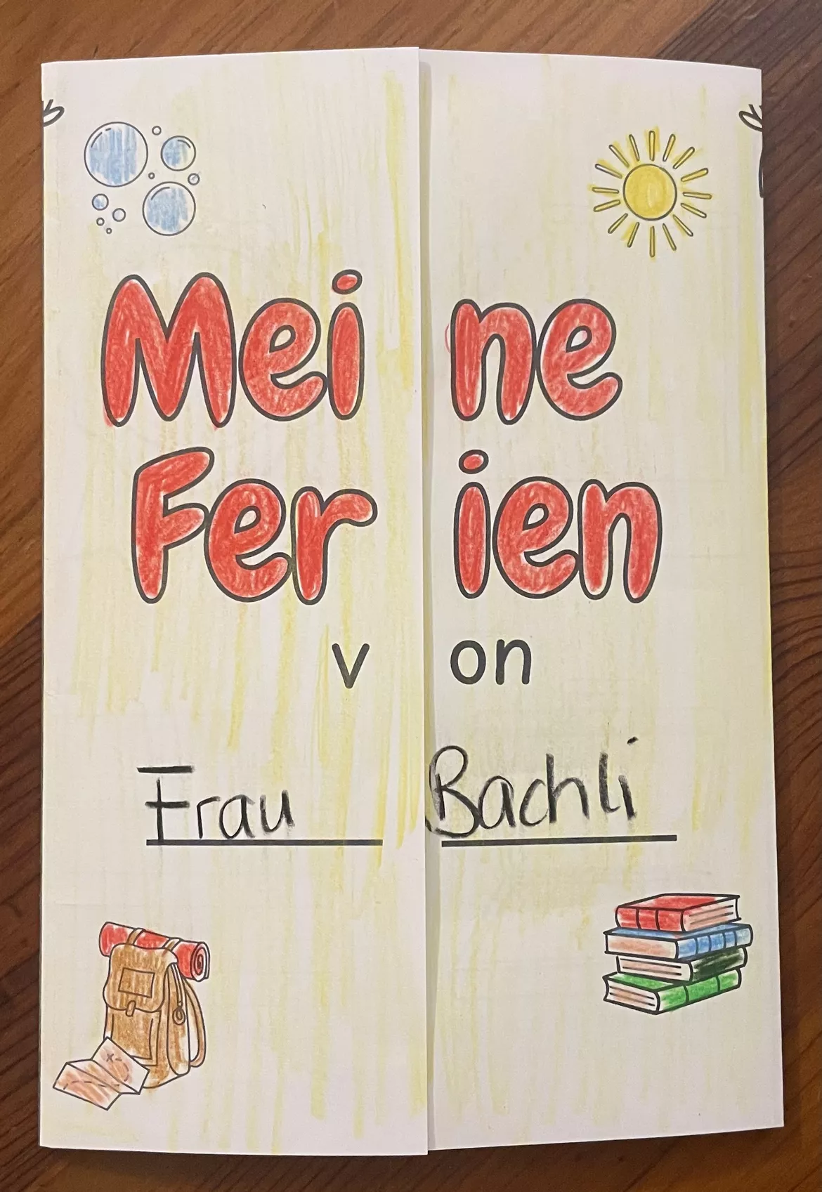 Bild in der Beschreibung des Unterrichtsmaterials Meine Ferien Mini Lapbook von Fr.Bachli #3