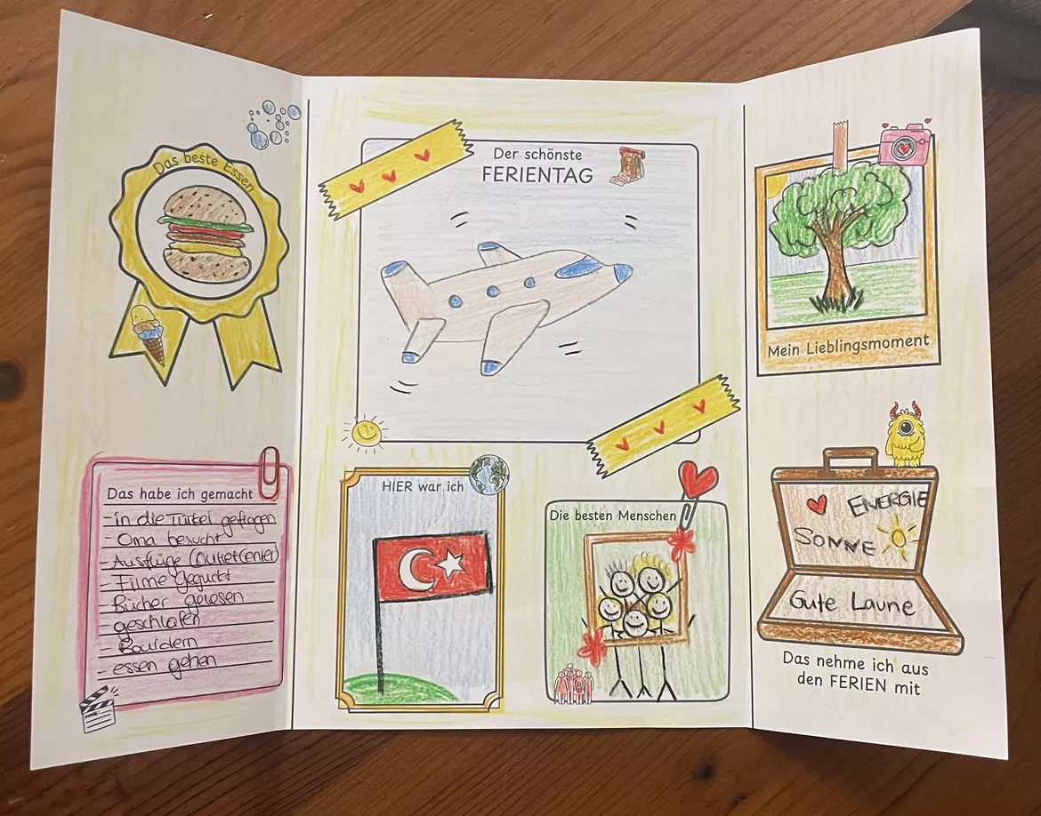 Bild in der Beschreibung des Unterrichtsmaterials Meine Ferien Mini Lapbook von Fr.Bachli #2