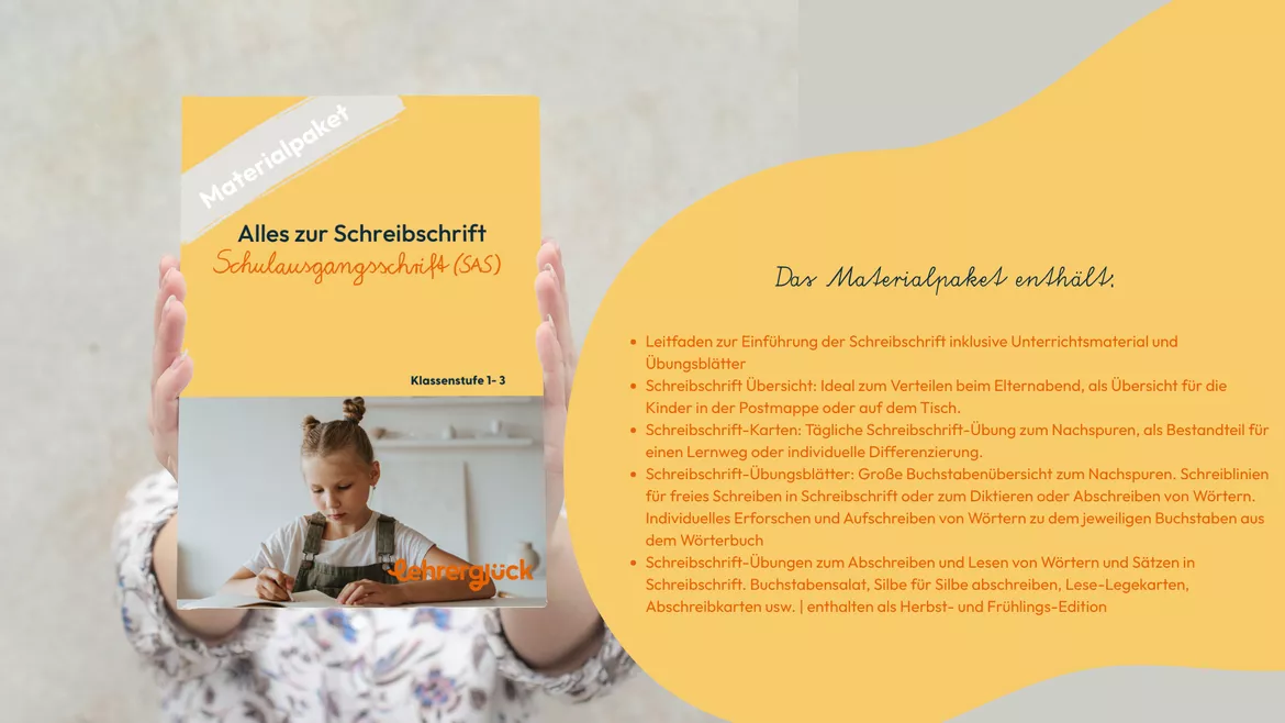 Bild in der Beschreibung des Unterrichtsmaterials Schreibschrift (SAS) Einführung und Schwungübungen von Lehrerglück #3