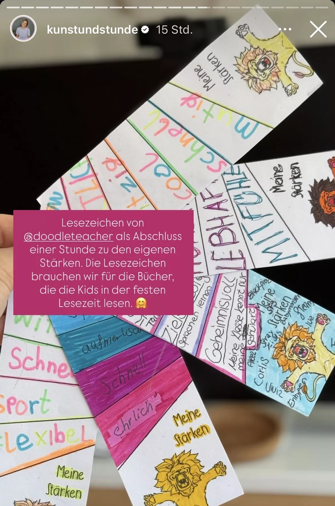 Bild in der Beschreibung des Unterrichtsmaterials Meine Stärken – Lesezeichen zum Selbstgestalten von Doodleteacher #4