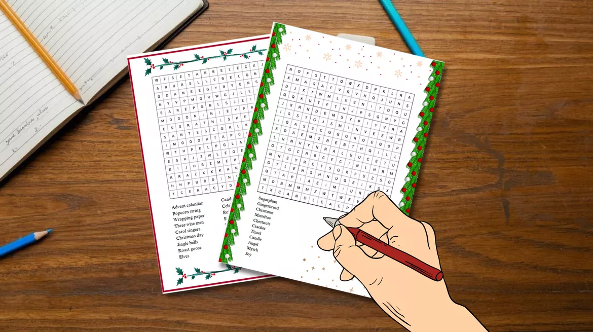 Bild in der Beschreibung des Unterrichtsmaterials Christmas Suchsel + Decode (Rätsel) | LRS-freundlich von education_is_cool #1