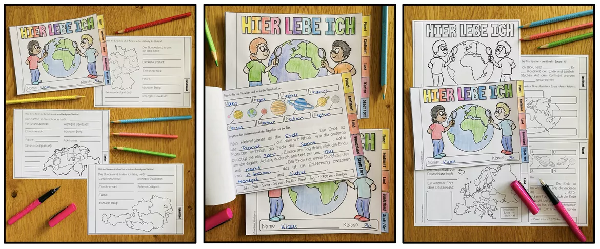 Bild in der Beschreibung des Unterrichtsmaterials Hier lebe ich - Flipbook (3 Versionen: Deutschland, Österreich, Schweiz) von Unterrichtmitspass #1
