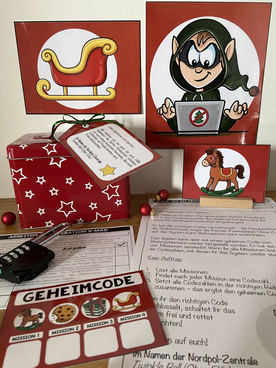 Bild in der Beschreibung des Unterrichtsmaterials OPERATION X-MAS - Escape Room (Mathematik 4./5. Schulstufe) von Unterrichtmitspass #1