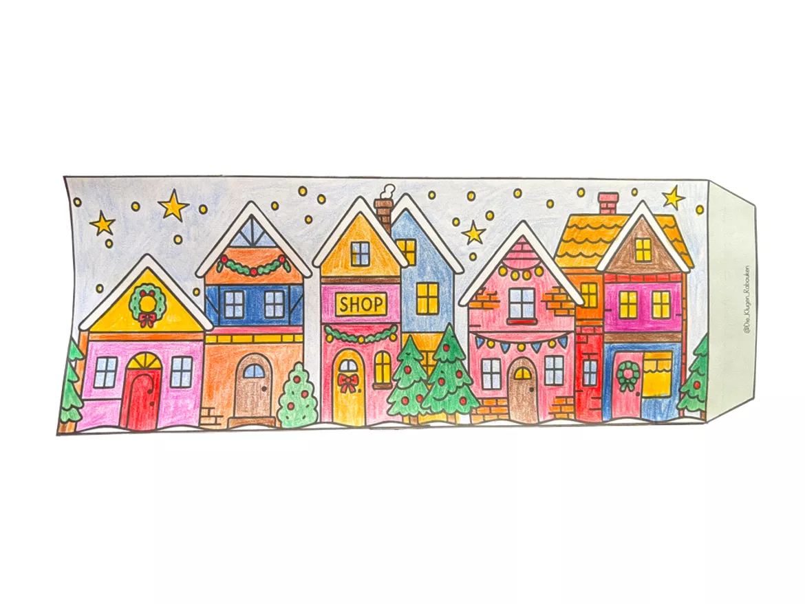 Bild in der Beschreibung des Unterrichtsmaterials Winterhäuser-Windlichter 🏠✨❄️ Weihnachten | Ausmalen, Basteln & stimmungsvolle Lichtdeko von Die klugen Rabauken #1