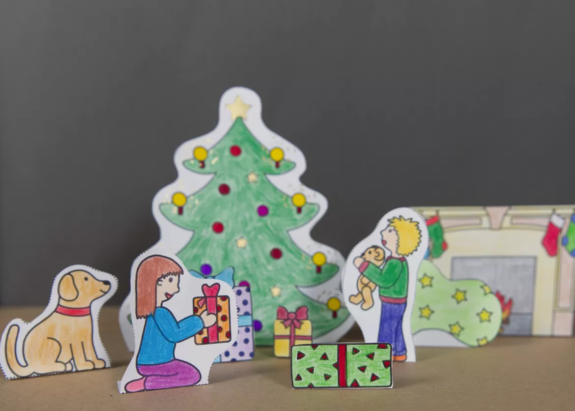 Bild in der Beschreibung des Unterrichtsmaterials Kunst Weihnachten, Weihnachten im Schuhkarton von Pinselpauker #2