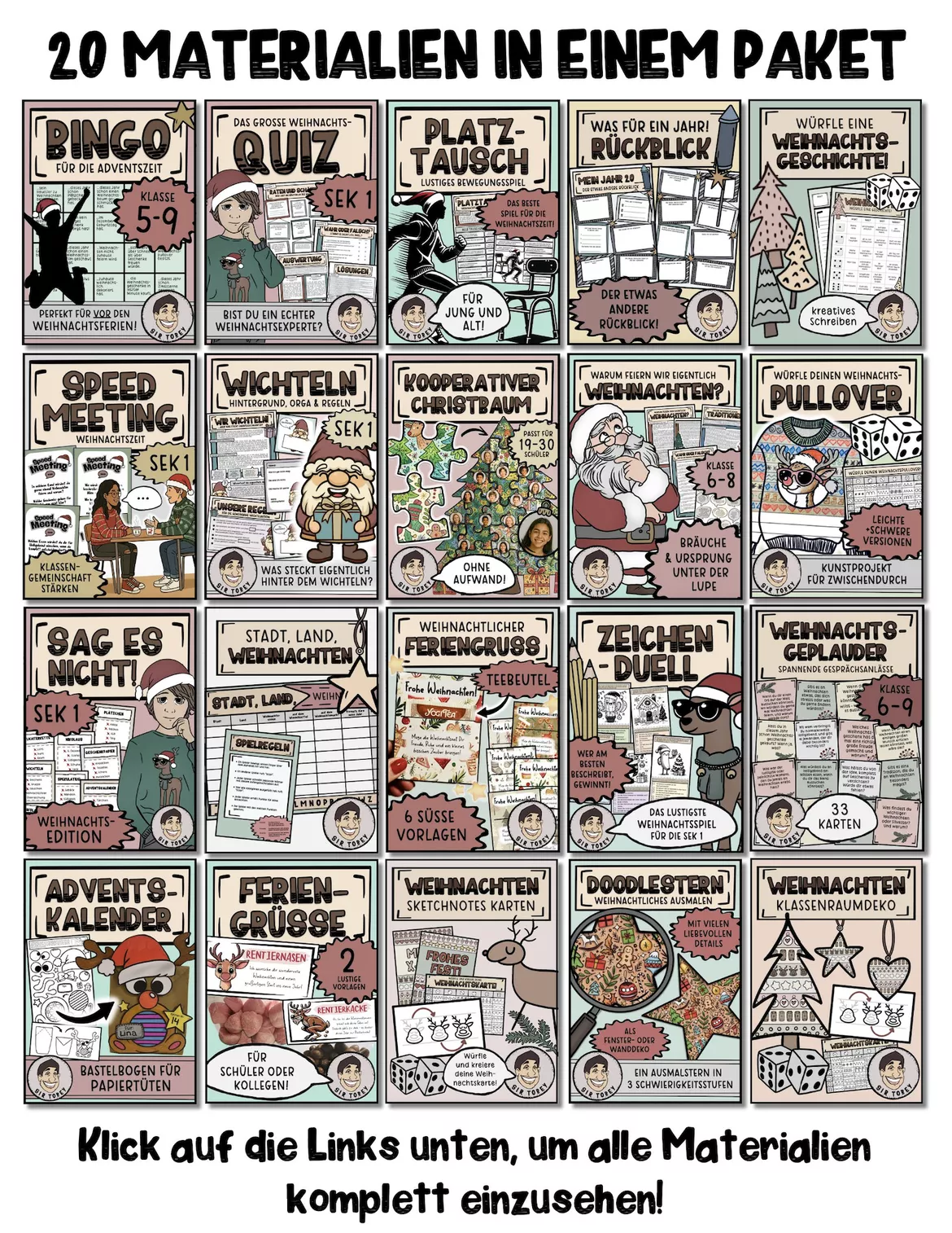 Bild in der Beschreibung des Unterrichtsmaterials Weihnachten Materialpaket Sek. 1 Klasse 5,6,7,8,9 von Sir Tobey - Ethik mit Klasse und alles zum Schulstart #1