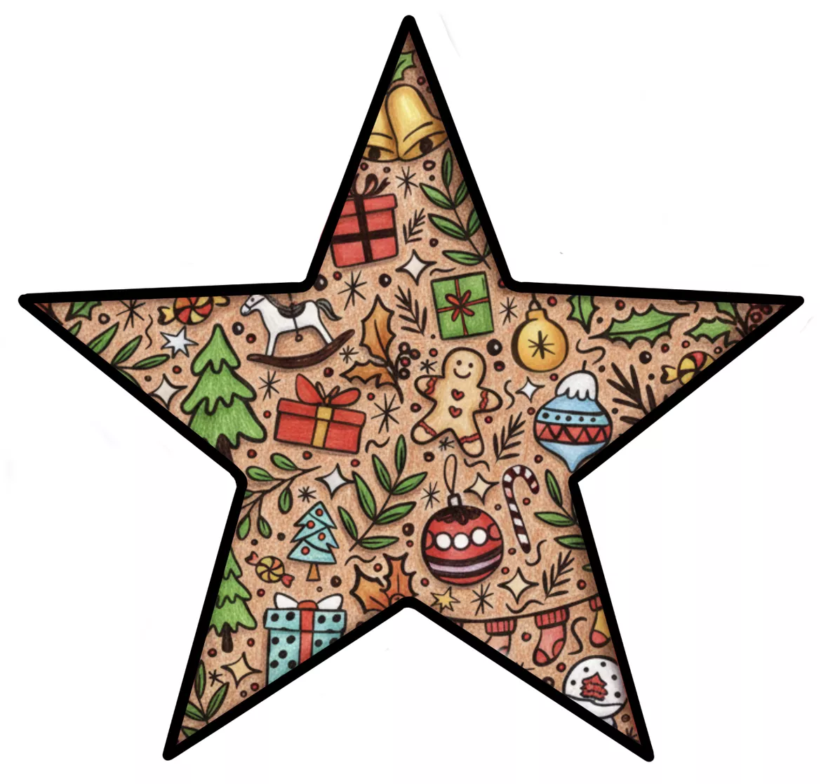 Bild in der Beschreibung des Unterrichtsmaterials Fensterbild Weihnachtsstern, Stern zum Ausmalen Weihnachten von Sir Tobey - Ethik mit Klasse und alles zum Schulstart #1