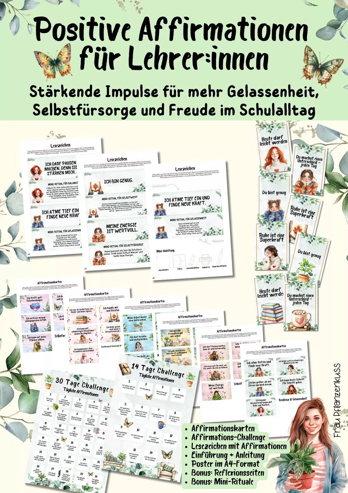Bild in der Beschreibung des Unterrichtsmaterials Positive Affirmationen für Lehrer:innen - Anleitung, Einführung + Zusatzmaterial von Frau Pflanzenkuss #1