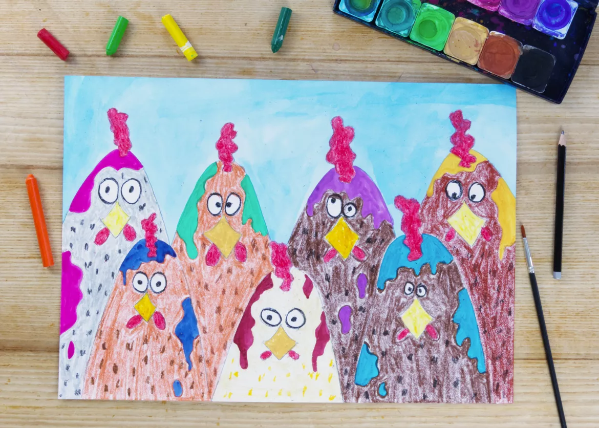 Bild in der Beschreibung des Unterrichtsmaterials Kunst Ostern, Projekte für die 3. und 4. Klasse, Grundschule, Materialpaket von Pinselpauker #2