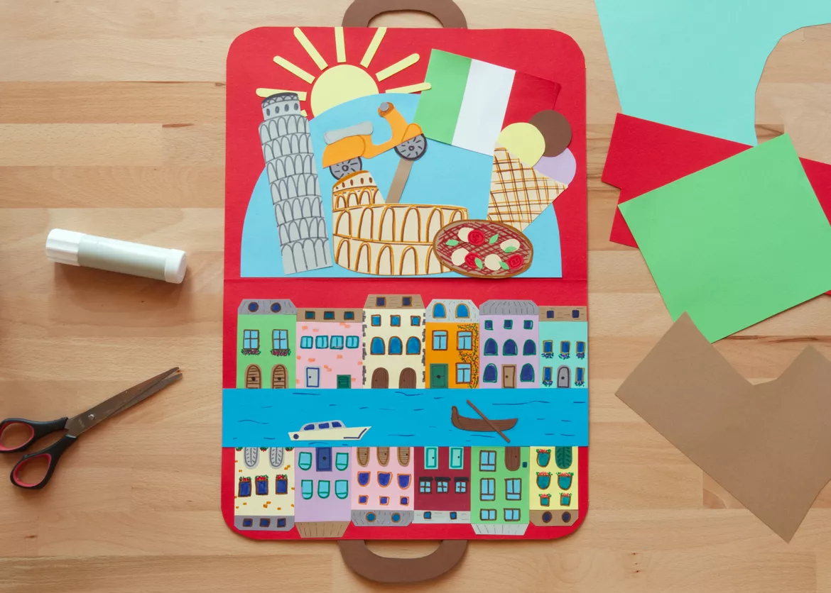 Bild in der Beschreibung des Unterrichtsmaterials Bastle deinen Urlaubskoffer, Grundschule Werken, basteln von Pinselpauker #1