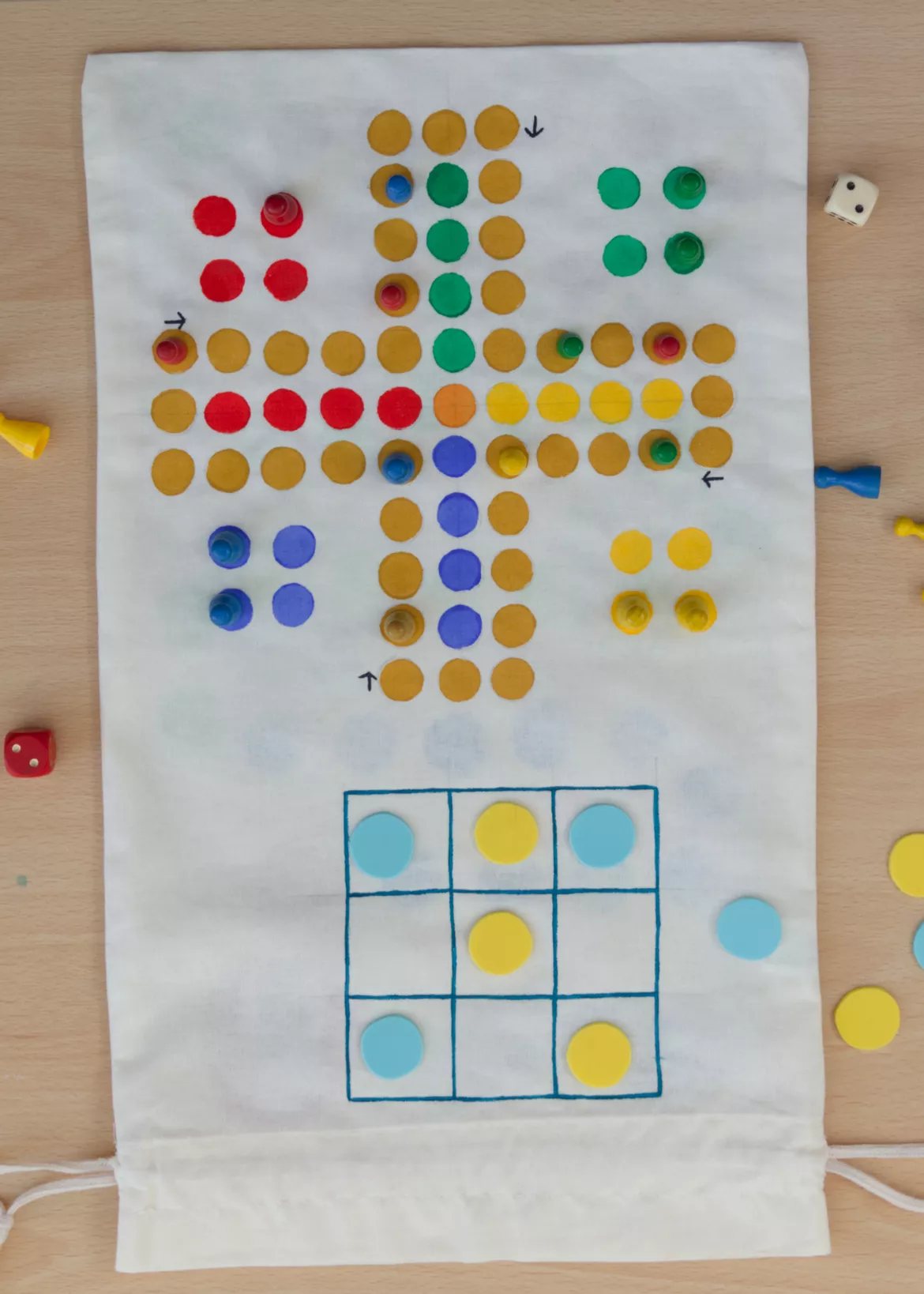Bild in der Beschreibung des Unterrichtsmaterials Werken Grundschule, Spielsäckchen für den Urlaub drucken von Pinselpauker #2