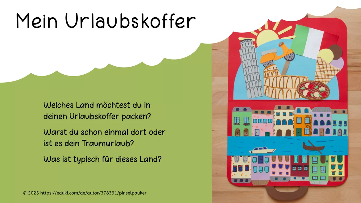 Bild in der Beschreibung des Unterrichtsmaterials Bastle deinen Urlaubskoffer, Grundschule Werken, basteln von Pinselpauker #2