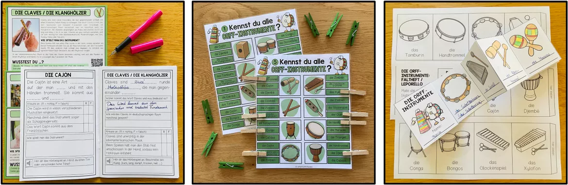 Bild in der Beschreibung des Unterrichtsmaterials ORFF-INSTRUMENTE – Materialpaket von Unterrichtmitspass #2