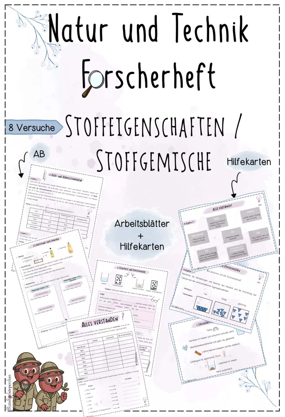 Bild in der Beschreibung des Unterrichtsmaterials Trennverfahren Forscherheft mit PP | Experimente Natur und Technik 5 von BluteRotkörperchen #1